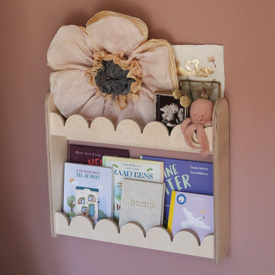 Bubble Montessori boekenrek kinderkamer | 2 planken - blank - toddie.nl ®
