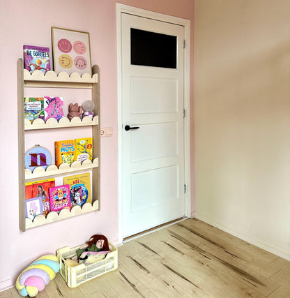 Bubble Montessori boekenrek kinderkamer | 4 planken - blank - toddie.nl ®