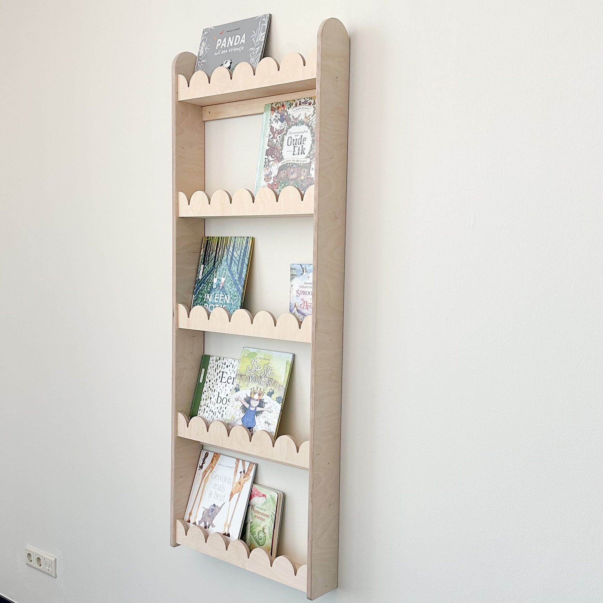 Bubble Montessori boekenrek kinderkamer | 5 planken - blank - toddie.nl ®