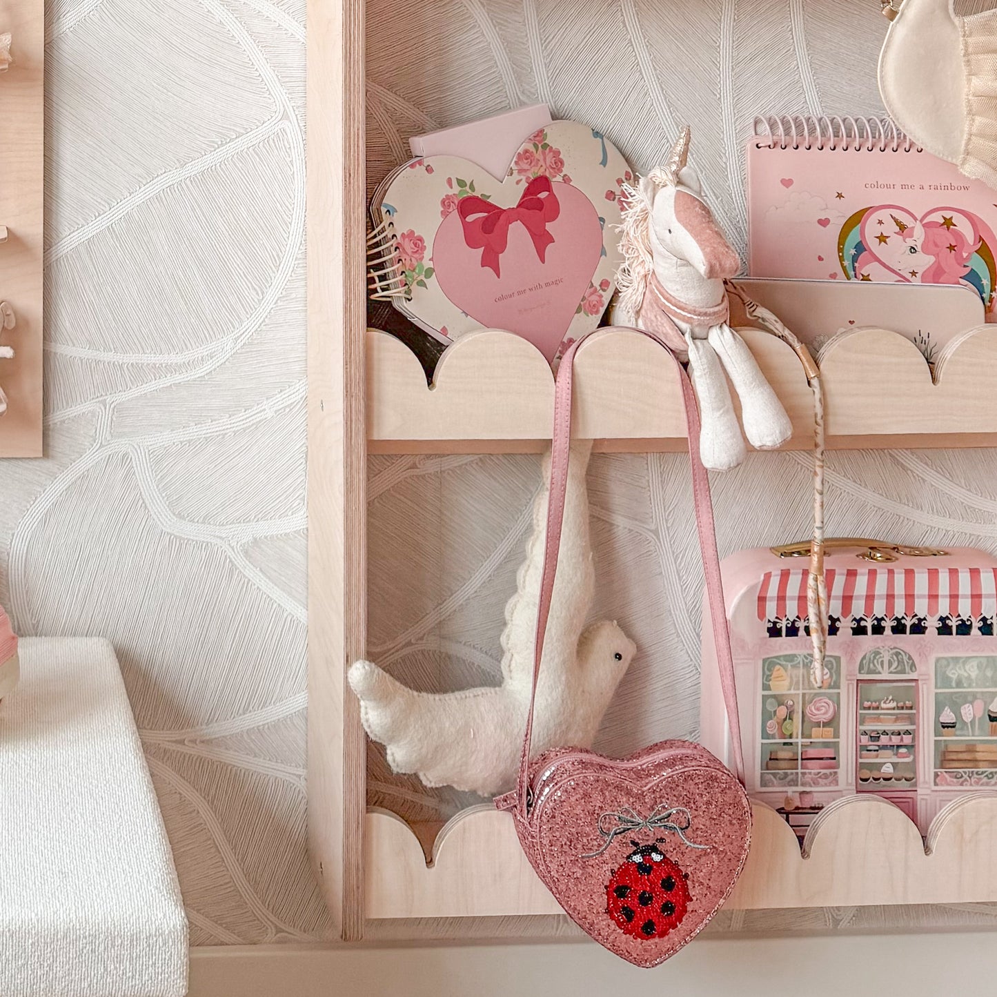 Bubble Montessori boekenrek kinderkamer | 5 planken - blank - toddie.nl ®