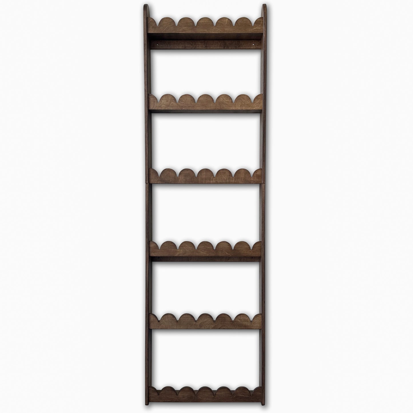 Bubble Montessori boekenrek kinderkamer | 6 planken - Wengé gebeitst - toddie.nl ®
