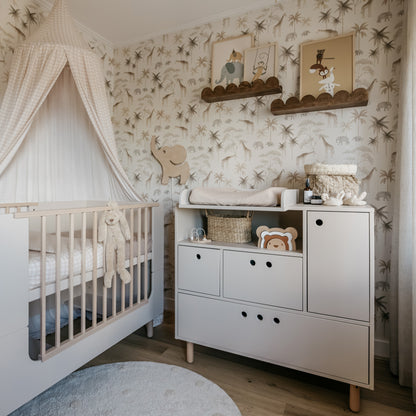 Houten wandlamp kinderkamer | Olifant - blank - toddie.nl ®