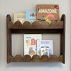 Bubble Montessori boekenrek kinderkamer | 2 planken - wengé gebeitst
