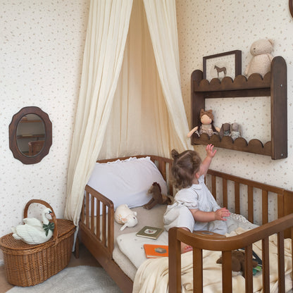 Bubble Montessori boekenrek kinderkamer | 2 planken - wengé gebeitst - toddie.nl ®