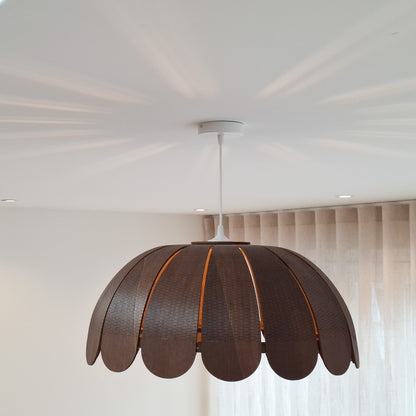 Houten hanglamp kinderkamer | Bubble Wengé (Walnut) - toddie.nl ®