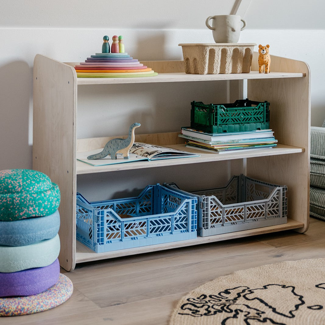 Jollie Montessori speelgoedkast | Boekenkast 3 planken - blank - toddie.nl ®