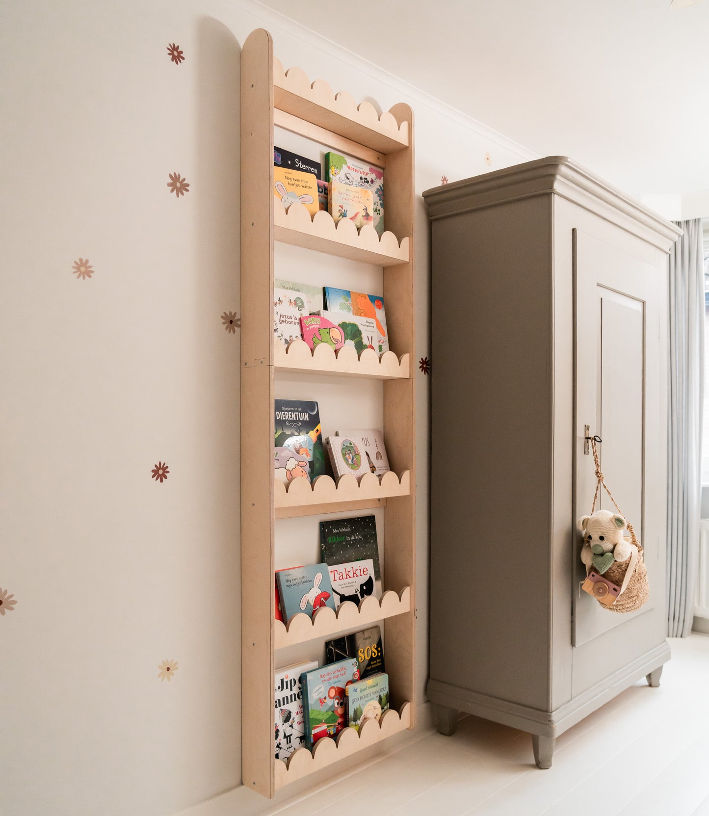 Bubble Montessori boekenrek kinderkamer | 6 planken - blank - toddie.nl ®