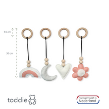 Hangers babygym | Speeltjes playgym - bloem - toddie.nl