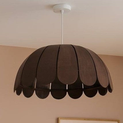 Houten hanglamp kinderkamer | Bubble Wengé (Walnut) - toddie.nl ®