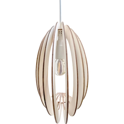 Houten hanglamp kinderkamer | Maan - blank - toddie.nl ®