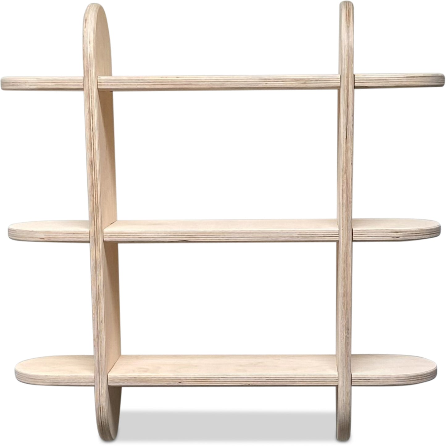Round Montessori boeken wandkast kinderkamer | Vakkenkast 3 planken - blank - toddie.nl ®