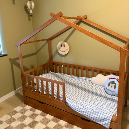 Houten wandlamp kinderkamer | Smiley - blank - toddie.nl ®