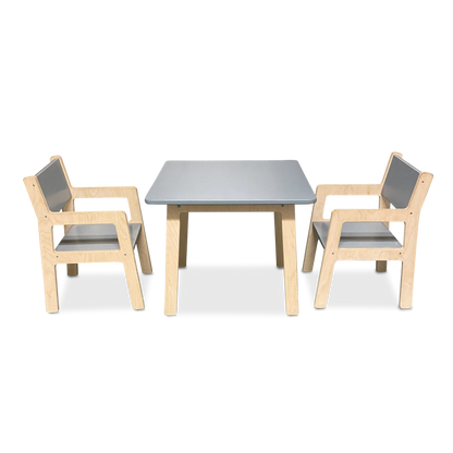 Houten kindermeubelsetje 4-7 jaar | Tafeltje + 2 stoeltjes - Denim Drift - toddie.nl