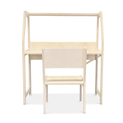 Moodie montessori houten bureau kinderkamer 2-7 jaar | Met stoel - blank - toddie.nl ®