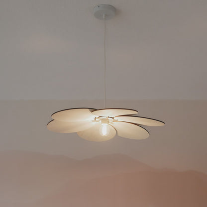 Houten hanglamp kinderkamer | Bloem - blank - toddie.nl ®