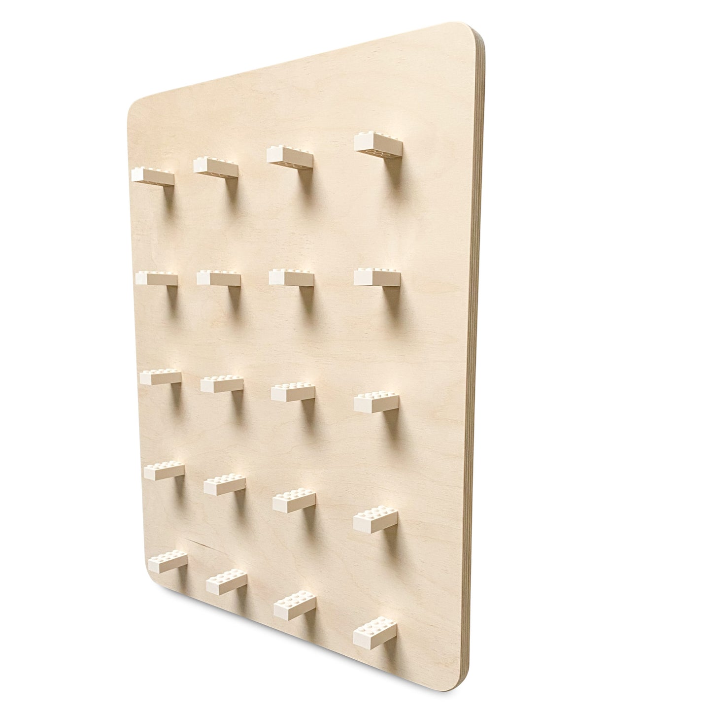 Houten wandbord kinderkamer | legobord - blank - toddie.nl ®