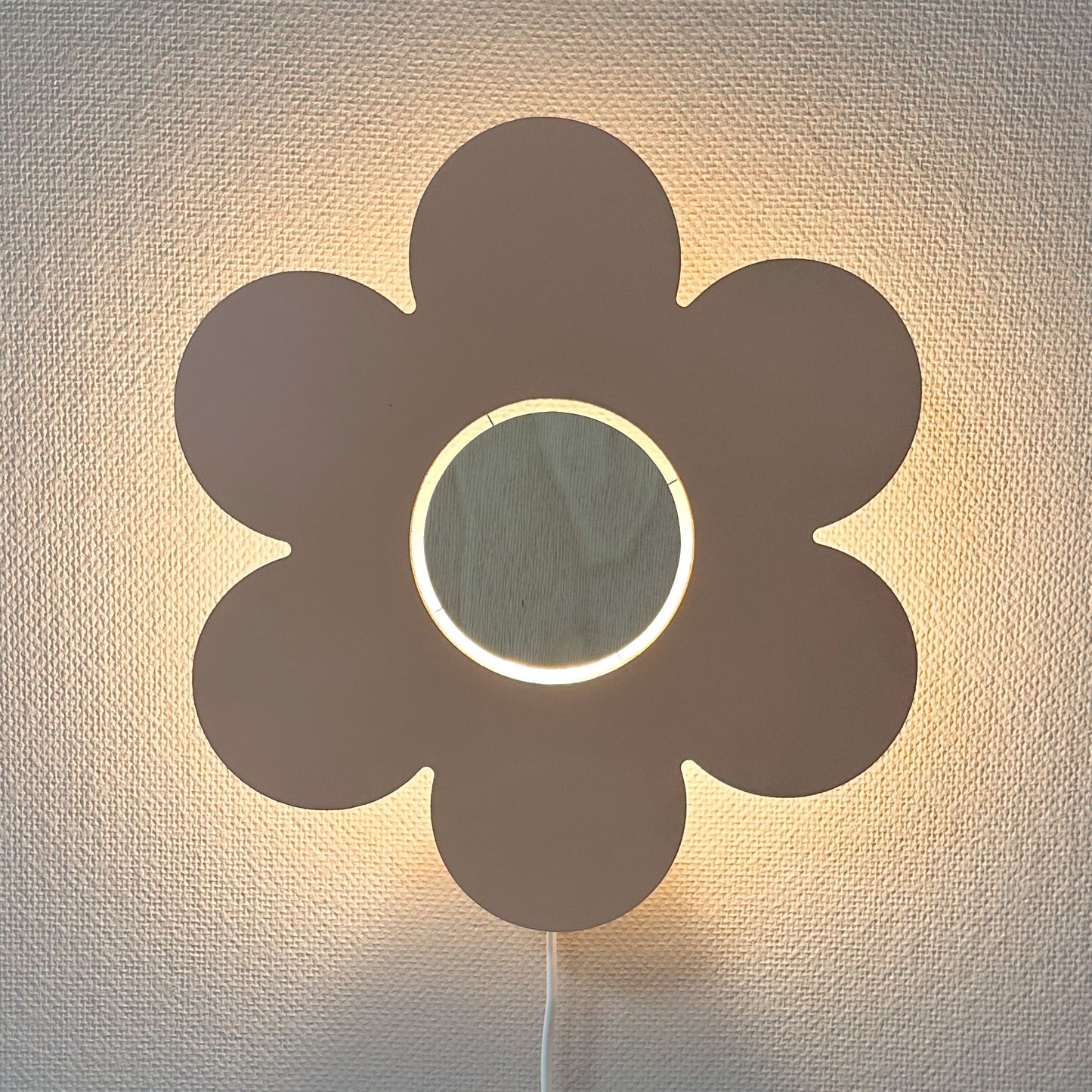 Houten wandlamp kinderkamer | Bloem - Peach - toddie.nl ®