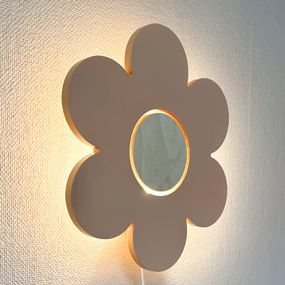 Houten wandlamp kinderkamer | Bloem - Peach - toddie.nl ®