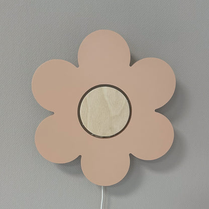 Houten wandlamp kinderkamer | Bloem - Peach - toddie.nl ®