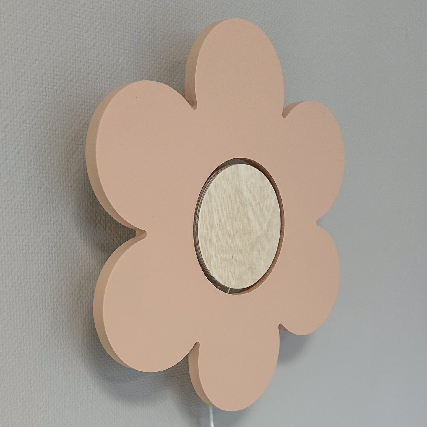 Houten wandlamp kinderkamer | Bloem - Peach - toddie.nl ®