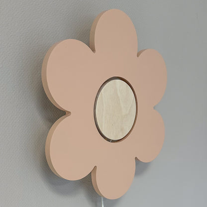 Houten wandlamp kinderkamer | Bloem - Peach - toddie.nl ®