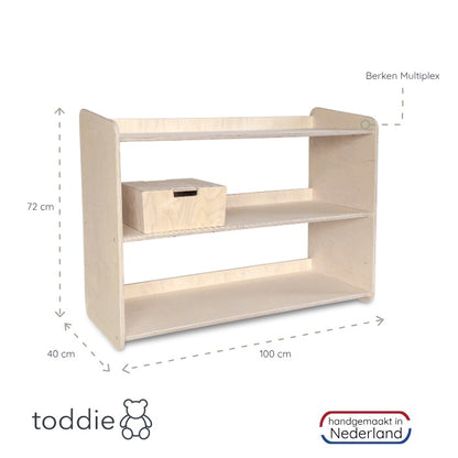 Jollie Montessori speelgoedkast | Boekenkast 3 planken - blank - toddie.nl ®