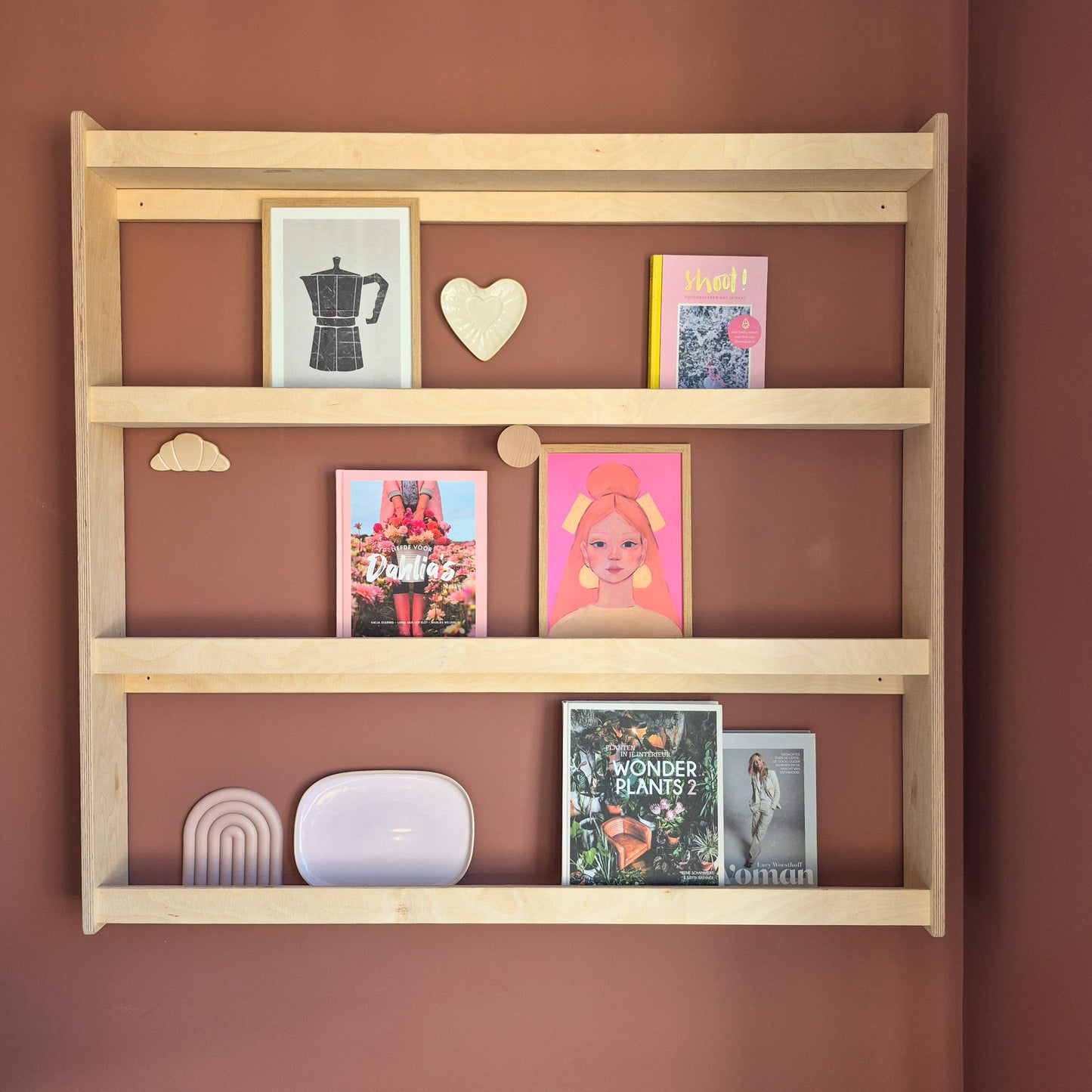Levo bordenrek | 4 planken - blank - toddie.nl ®