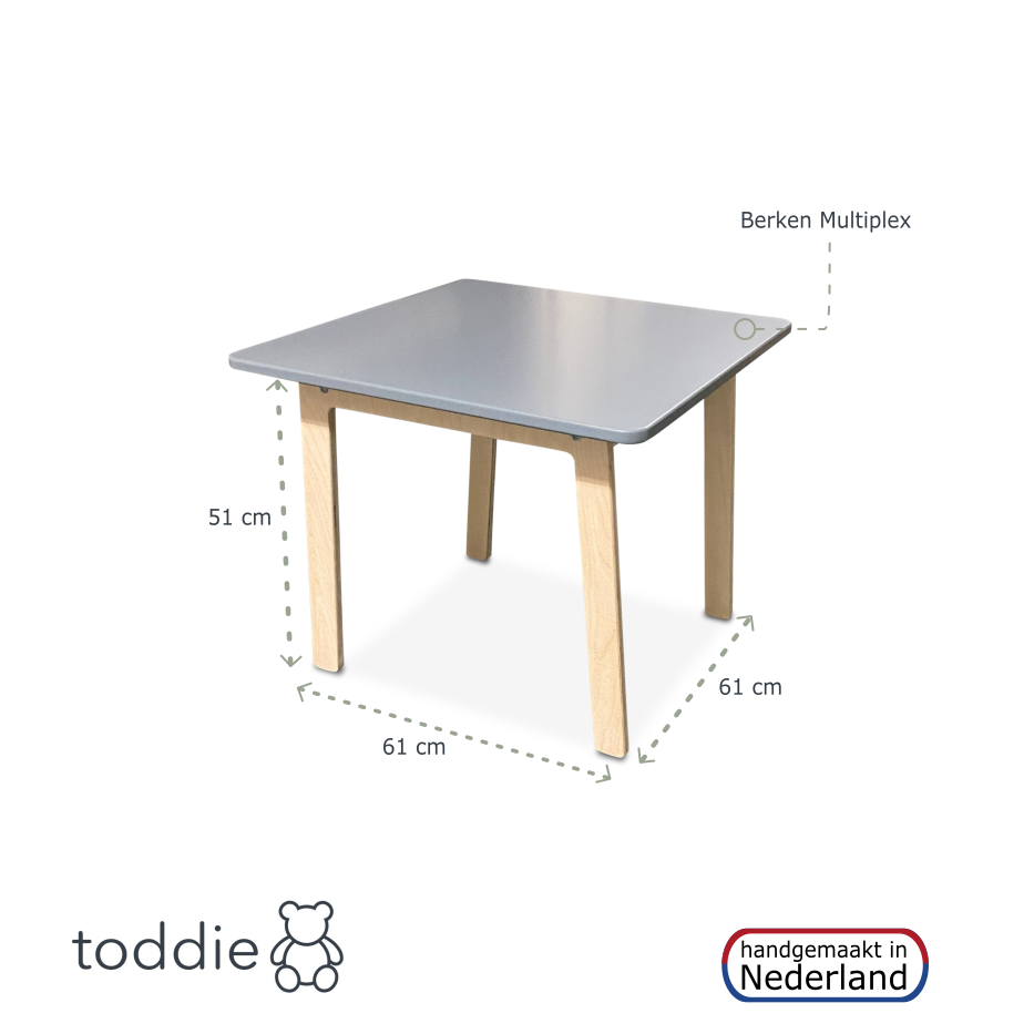 Skinnie houten kindertafeltje 4-7 jaar - denim drift - toddie.nl ®