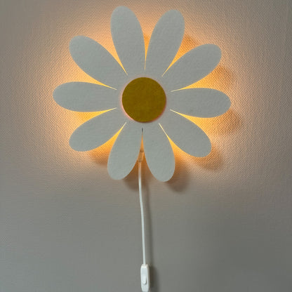 Vilten wandlamp kinderkamer | Madelief - Wit
