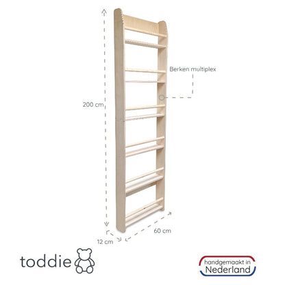 Shelfie montessori boekenrek kinderkamer | 6 planken - blank - toddie.nl ®
