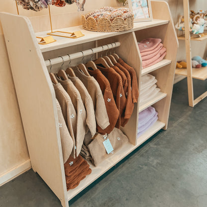 Moodie montessori kledingkast/speelgoedkast kinderkamer | Kindergarderobe - blank - toddie.nl ®