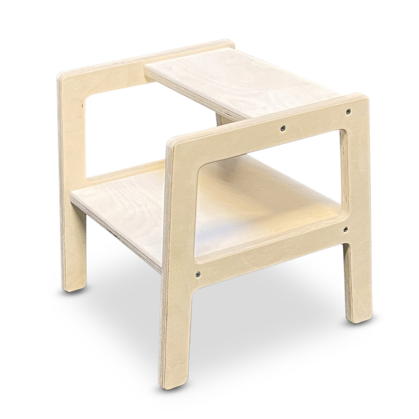 Montessori subtiele leertoren | Houten opstapje, krukje - blank - toddie.nl ®