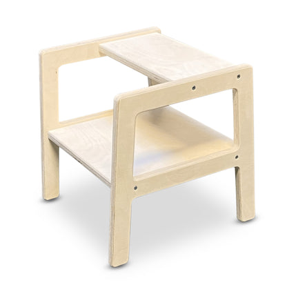 Montessori subtiele leertoren | Houten opstapje, krukje - blank - toddie.nl ®