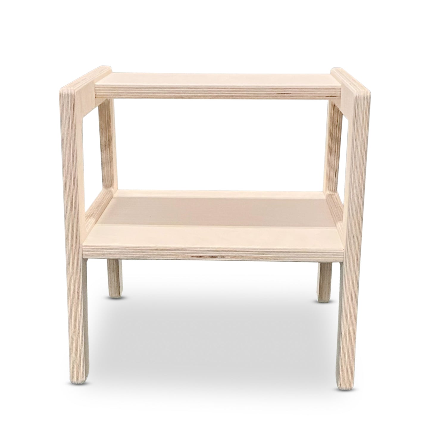Montessori subtiele leertoren | Houten opstapje, krukje - blank - toddie.nl ®
