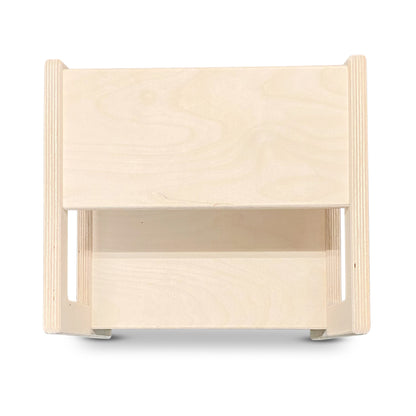 Montessori subtiele leertoren | Houten opstapje, krukje - blank - toddie.nl ®