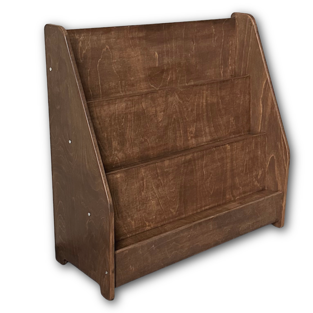 Moodie montessori boekenkast kinderkamer | 3 treden - wengé (walnut) - toddie.nl ®