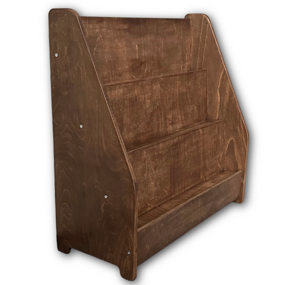 Moodie montessori boekenkast kinderkamer | 3 treden - wengé (walnut) - toddie.nl ®
