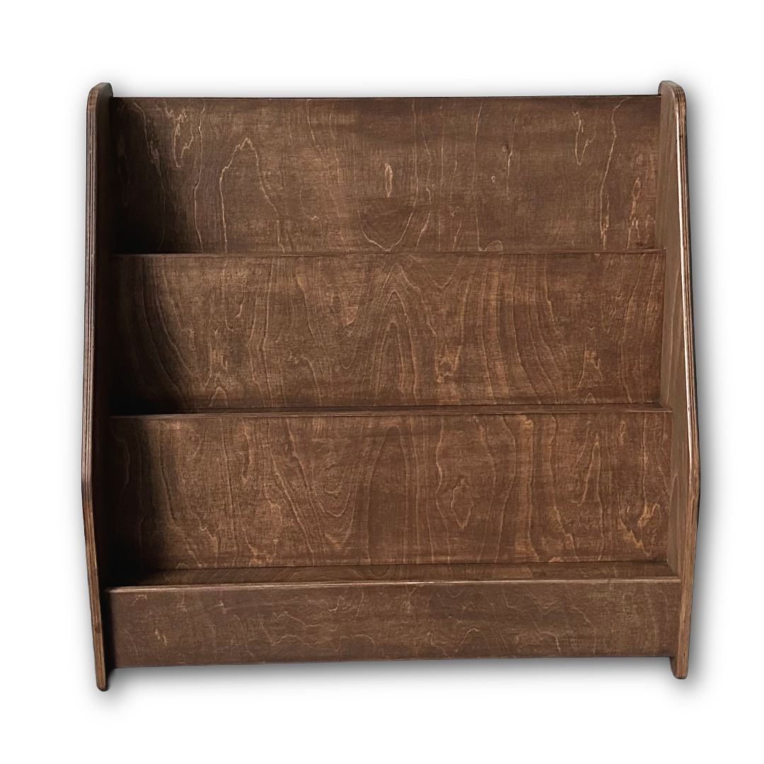 Moodie montessori boekenkast kinderkamer | 3 treden - wengé (walnut) - toddie.nl ®