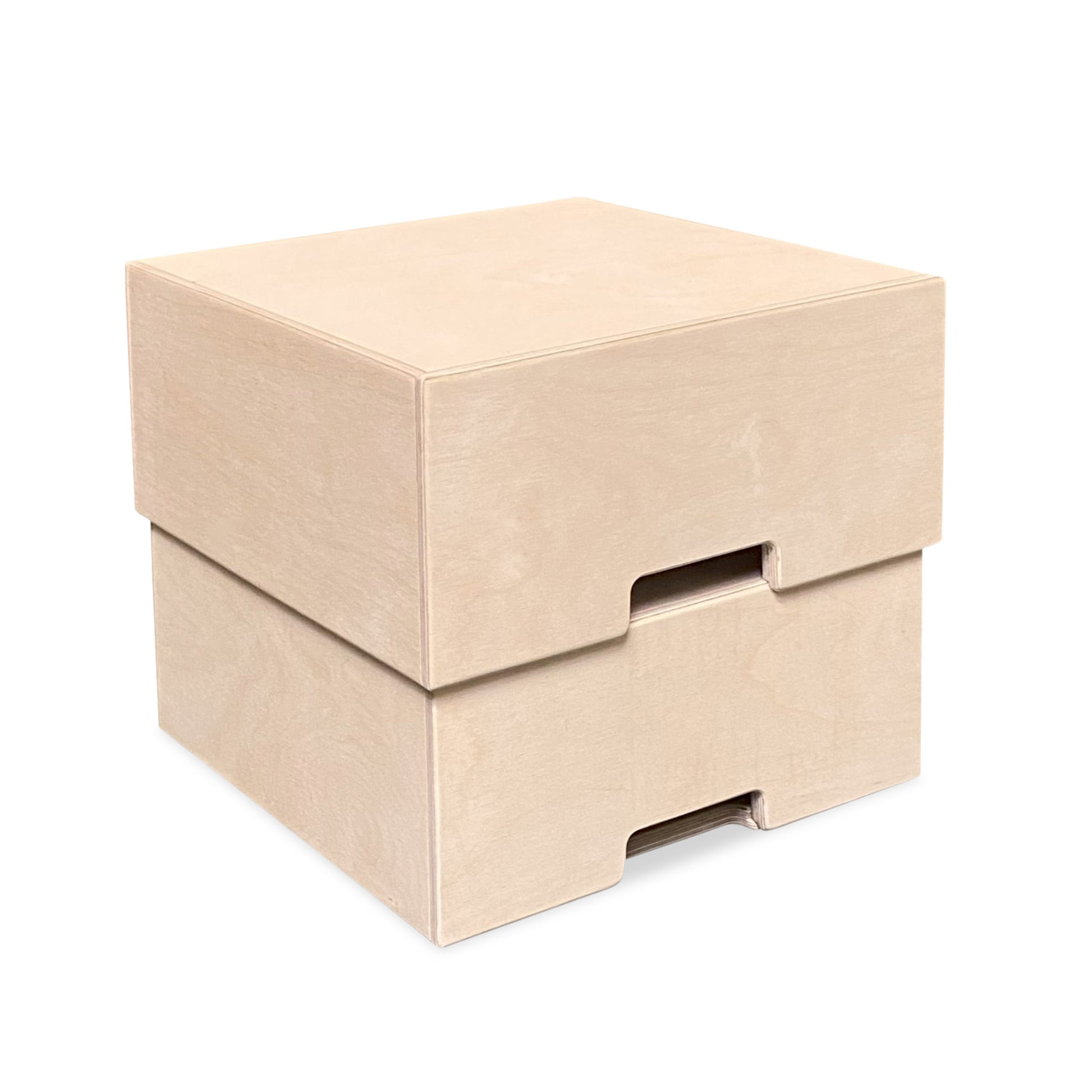 Montessori opbergkisten kinderkamer | Stapelbare houten kisten als opstapje - blank - toddie.nl ®