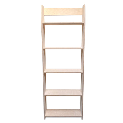 Montessori boeken wandkast kinderkamer | 5 planken - blank - toddie.nl