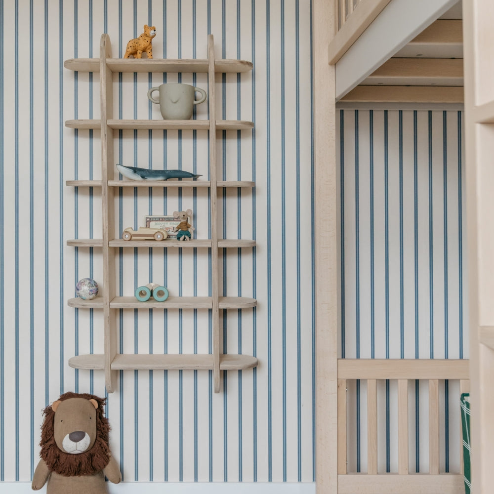 Round montessori boeken wandkast kinderkamer | Vakkenkast 6 planken - blank - toddie.nl ®
