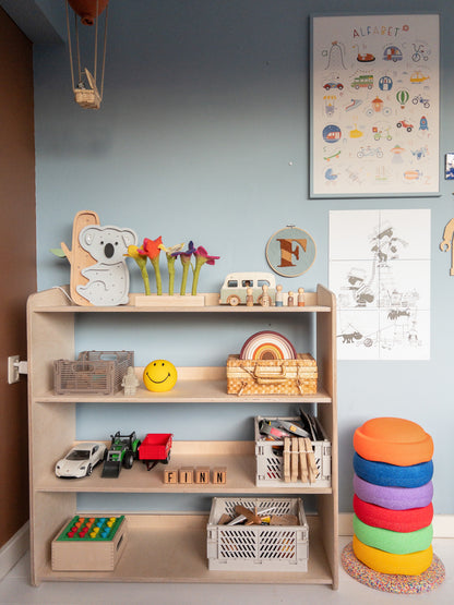 Jollie montessori speelgoedkast | Boekenkast 4 planken - blank - toddie.nl ®