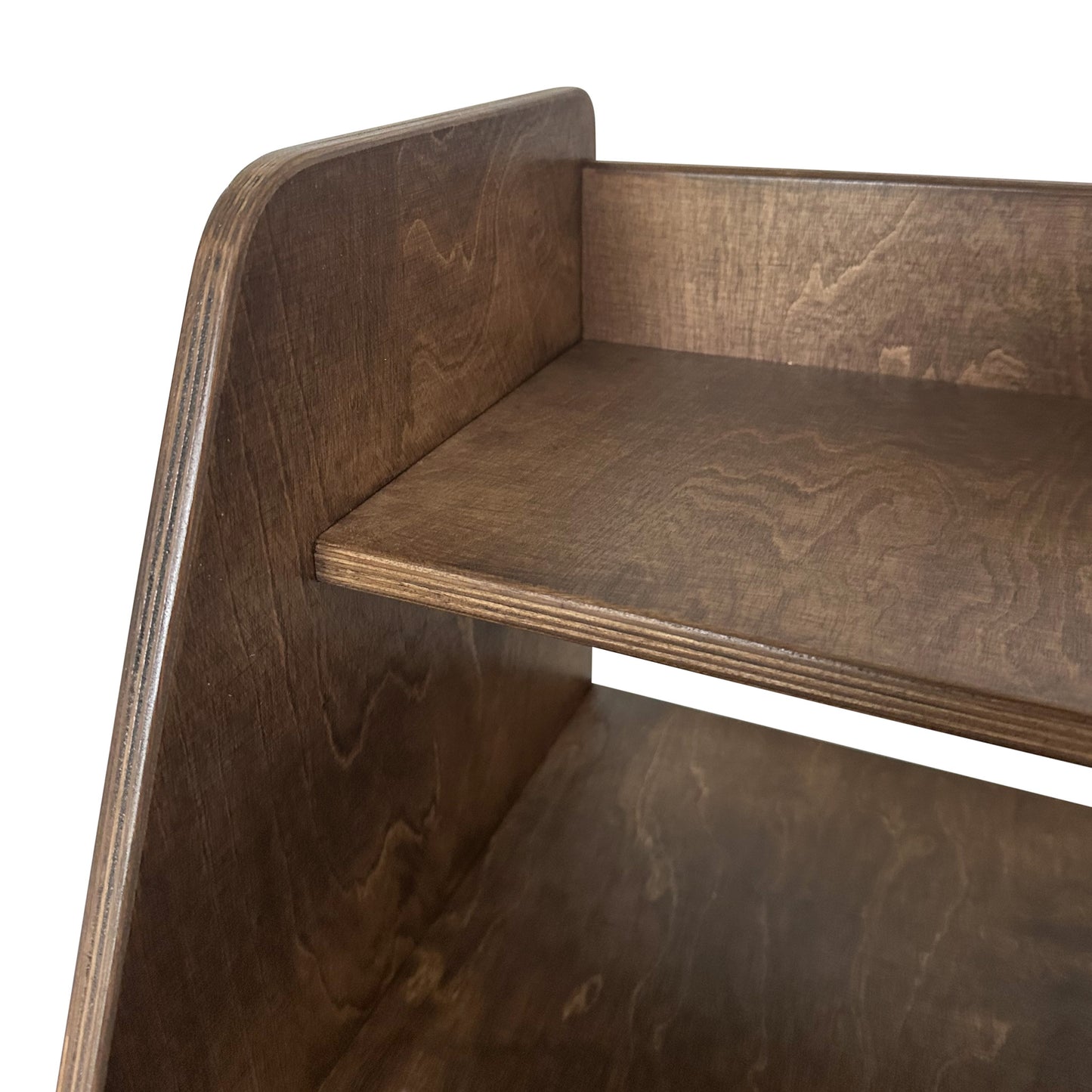 Moodie Montessori speelmeubel, speelgoedkast | Kinderopbergmeubel 4 planken - wengé - toddie.nl ®