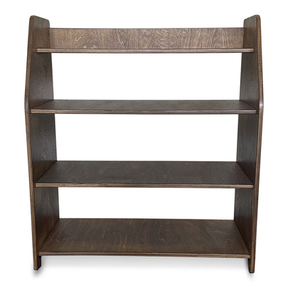 Moodie Montessori speelmeubel, speelgoedkast | Kinderopbergmeubel 4 planken - wengé - toddie.nl ®