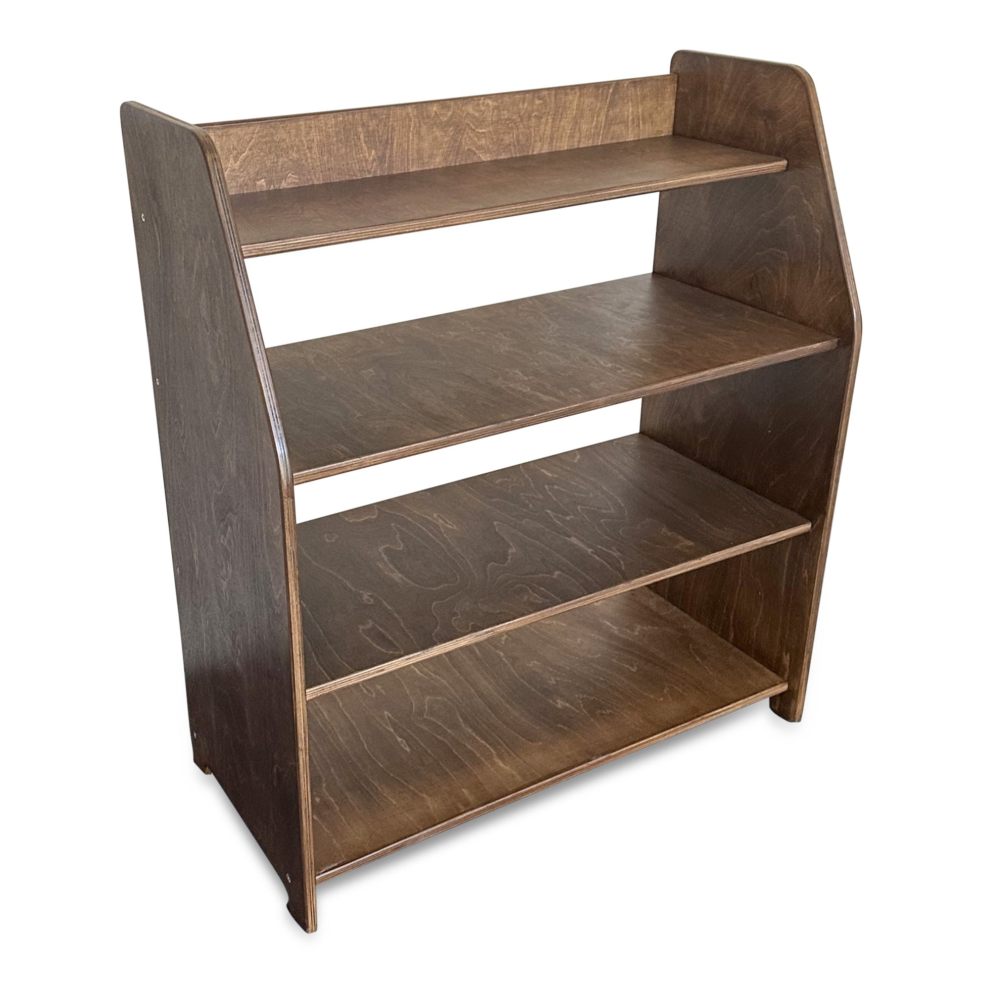 Moodie Montessori speelmeubel, speelgoedkast | Kinderopbergmeubel 4 planken - wengé - toddie.nl ®