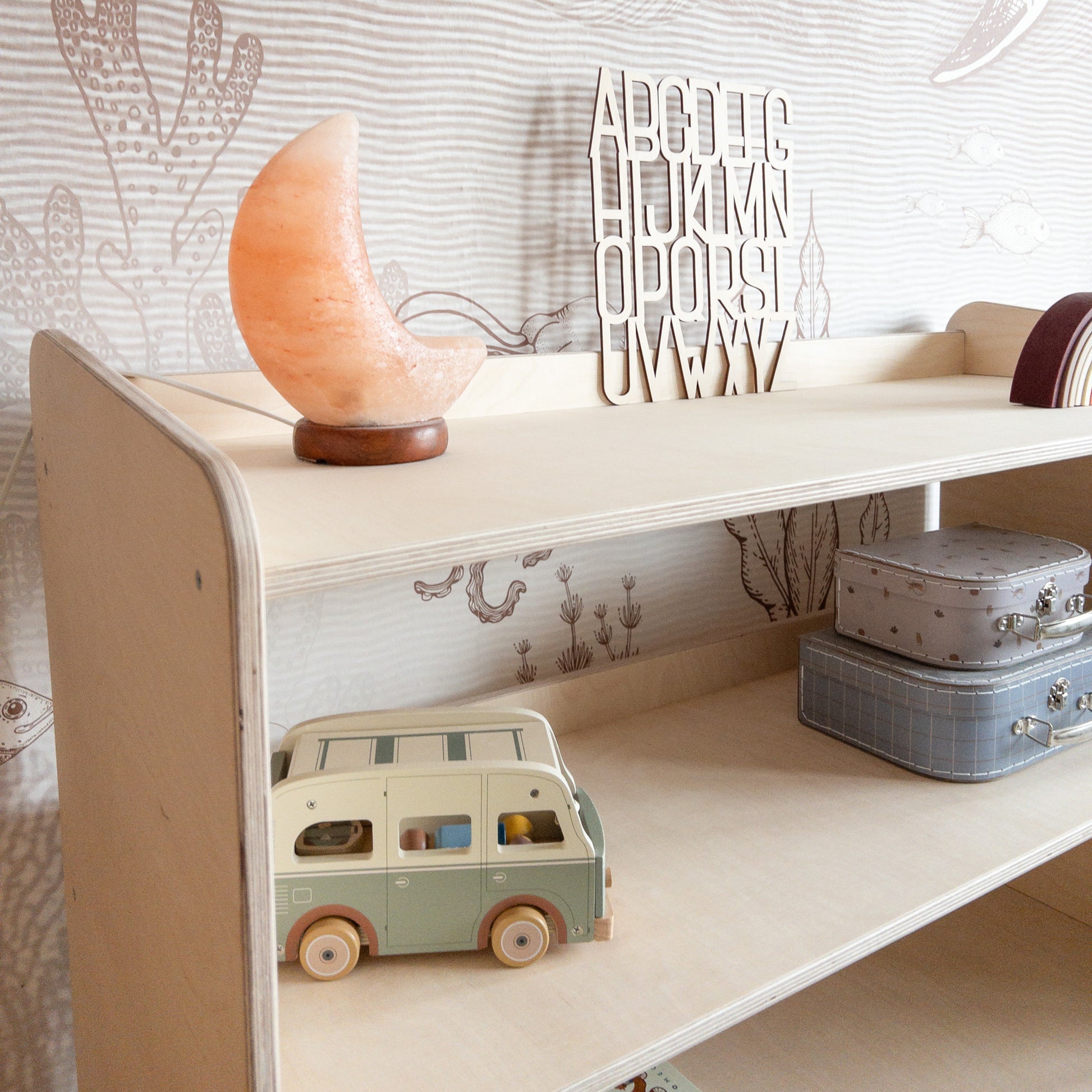 Jollie montessori speelgoedkast | Boekenkast 4 planken - blank - toddie.nl ®