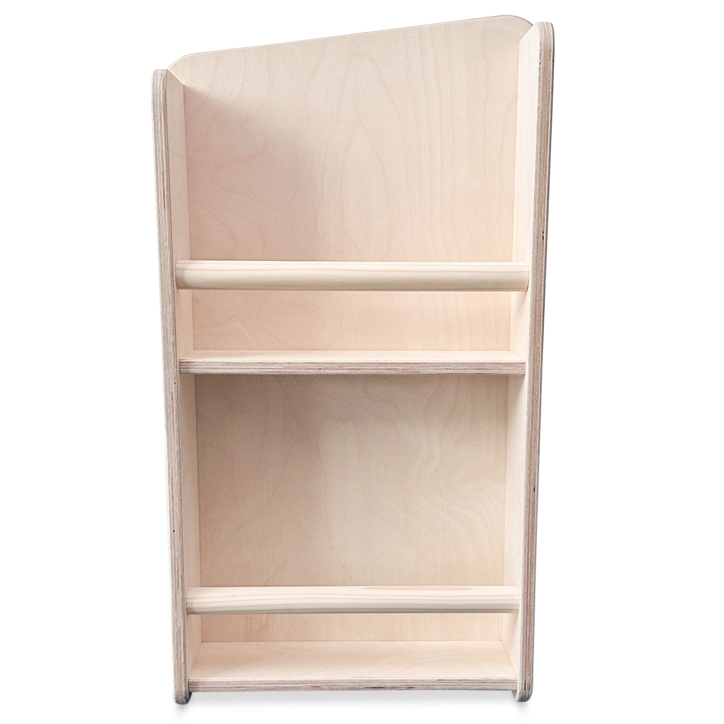 Jollie montessori open speelgoedkast met boekenkast+ rijdende opbergkisten | Boekenkast 2 planken - blank - toddie.nl ®