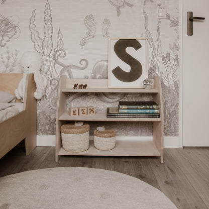Moodie montessori speelmeubel | Kinderopbergmeubel 3 planken - blank - toddie.nl ®