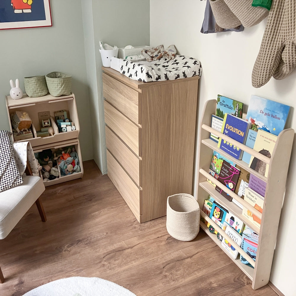 Stowie Stapelbare Opbergkist met Deksel - blank - toddie.nl ®