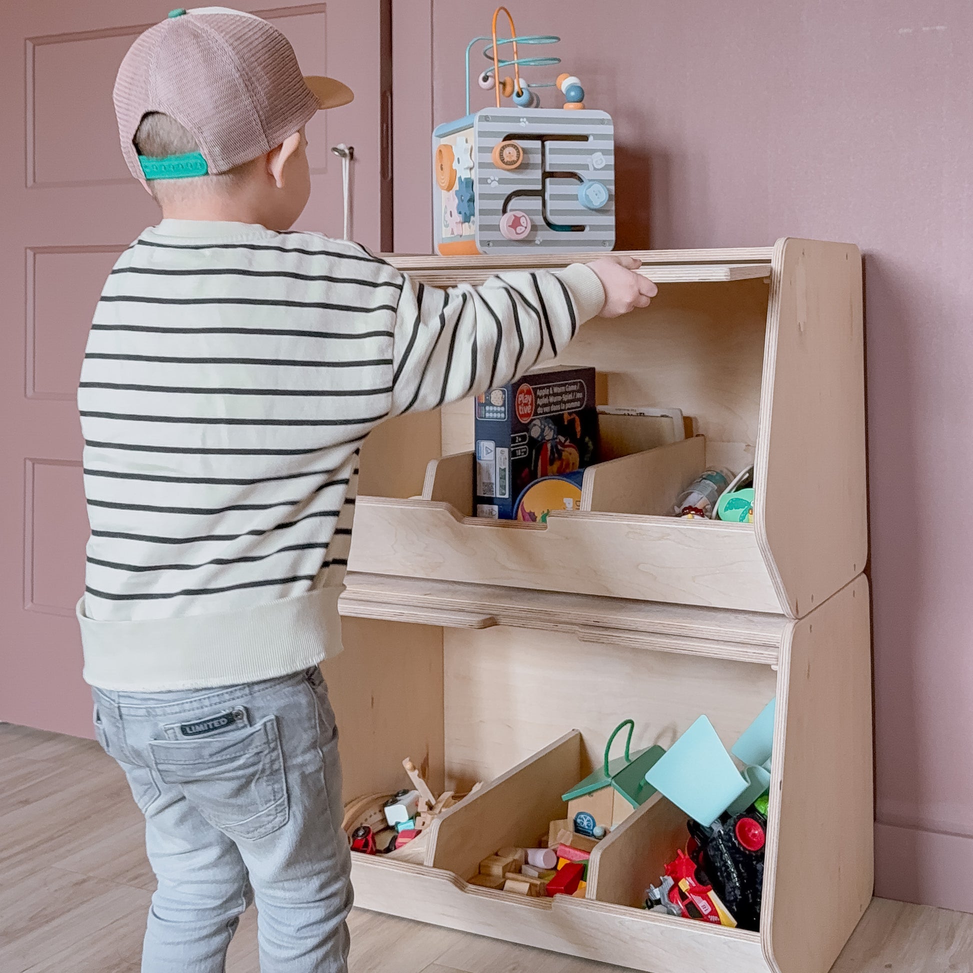 Stowie Stapelbare Opbergkist met Deksel - blank - toddie.nl ®